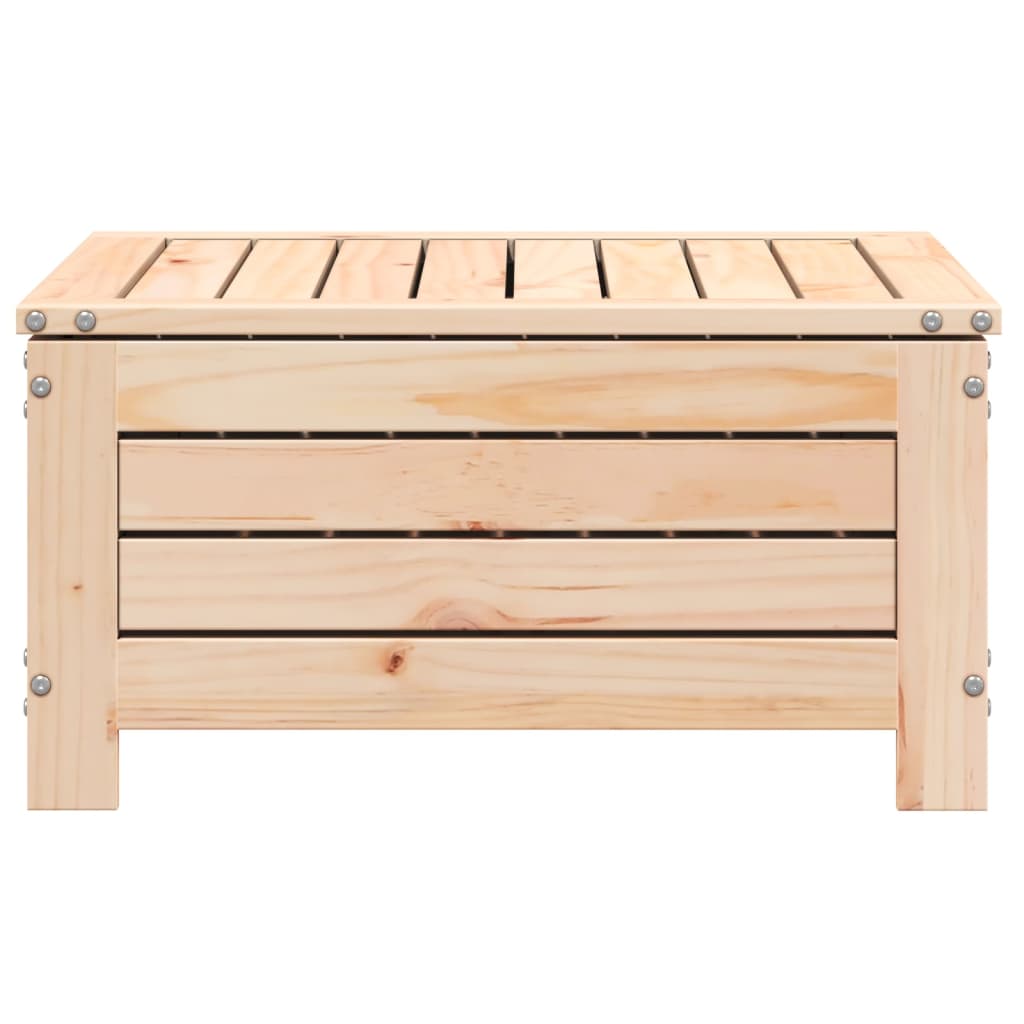 vidaXL Garden Footstool with Cushion Solid Wood Pine 5