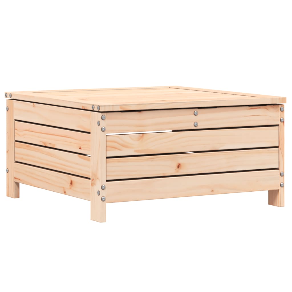 vidaXL Garden Footstool with Cushion Solid Wood Pine 6