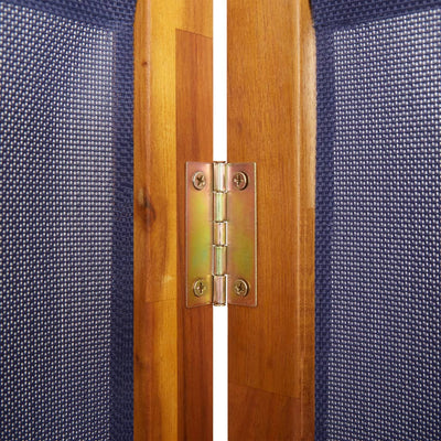 5-Panel Room Divider Dark Blue 350x180 cm