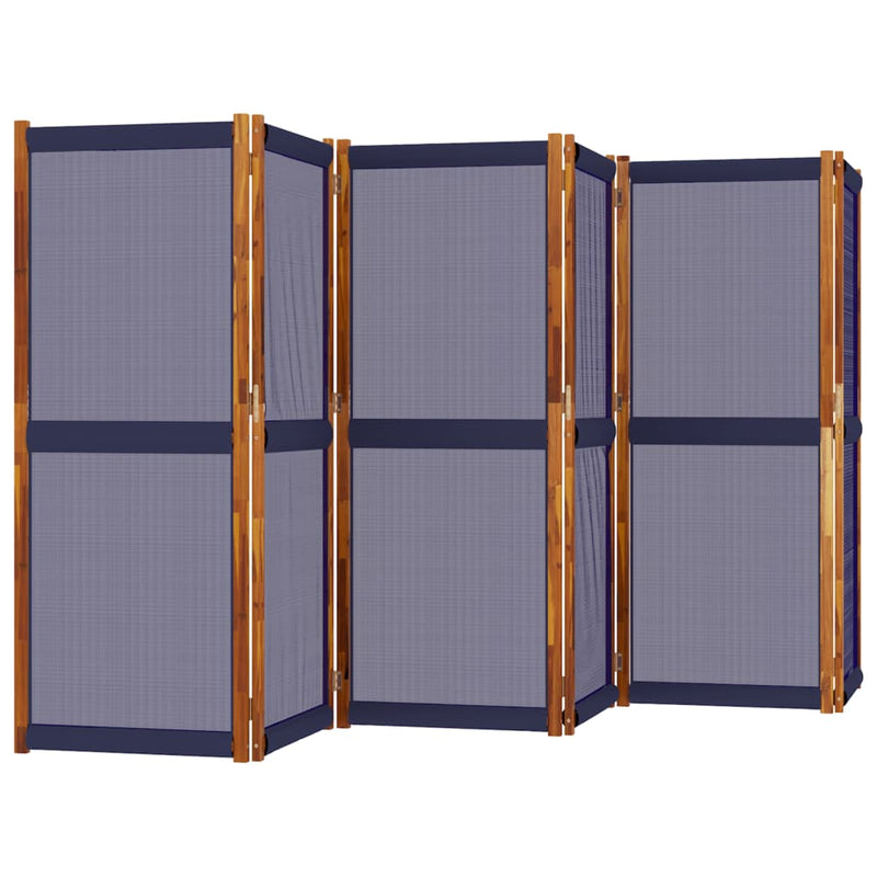 6-Panel Room Divider Dark Blue 420x180 cm