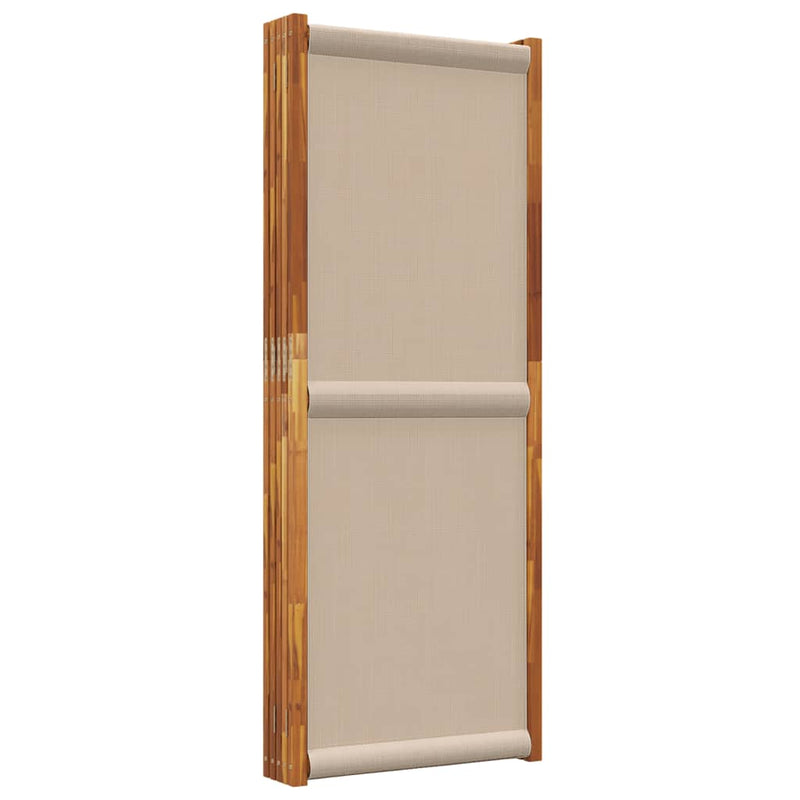 5-Panel Room Divider Taupe 350x180 cm