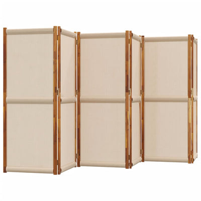 6-Panel Room Divider Taupe 420x180 cm