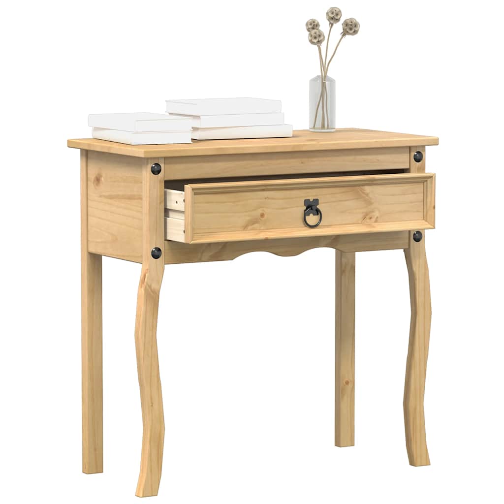 Console table 73 x 35 x 73 cm Solid Pine Wood brown