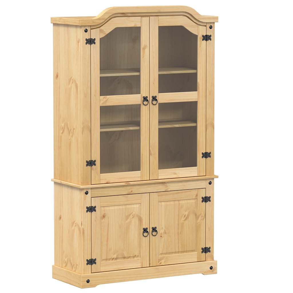 Display Cabinet 103.5 x 42 x 180 cm Solid Pine Wood brown