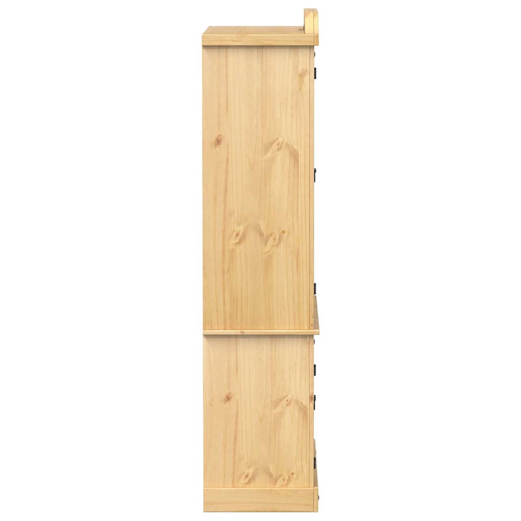 Display Cabinet 103.5 x 42 x 180 cm Solid Pine Wood brown