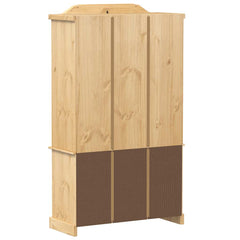 Display Cabinet 103.5 x 42 x 180 cm Solid Pine Wood brown