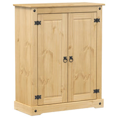 vidaXL Shoe Cabinet Corona 86x38.5x108 cm Solid Wood Pine 2