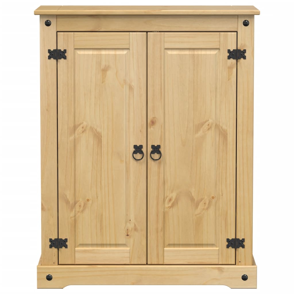 vidaXL Shoe Cabinet Corona 86x38.5x108 cm Solid Wood Pine 4