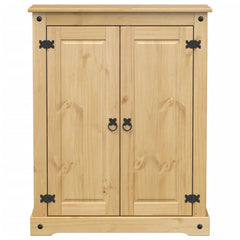 vidaXL Shoe Cabinet Corona 86x38.5x108 cm Solid Wood Pine 4