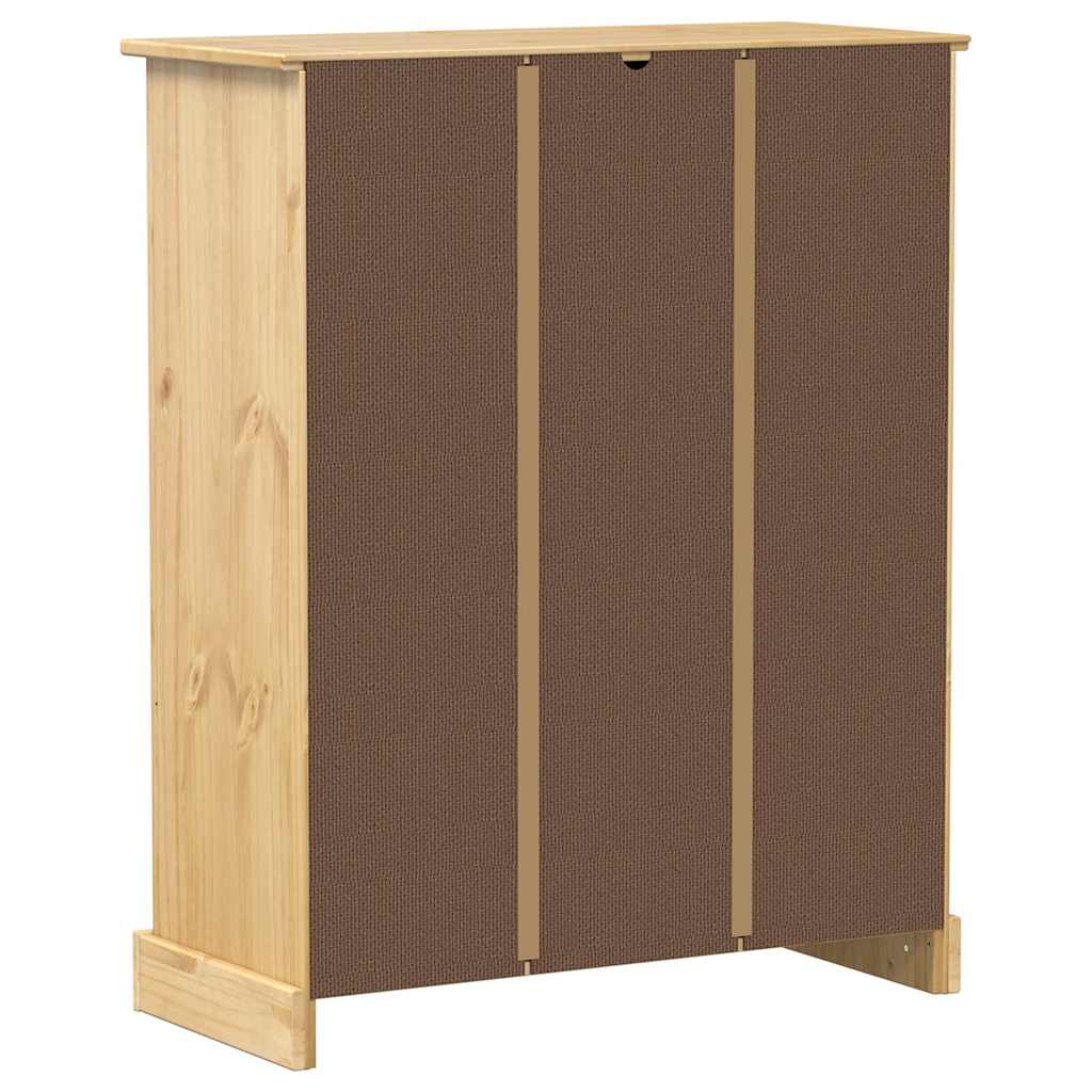vidaXL Shoe Cabinet Corona 86x38.5x108 cm Solid Wood Pine 6
