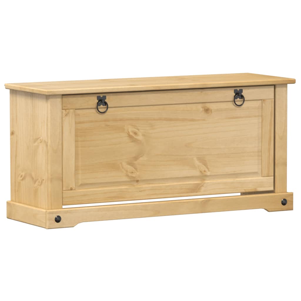 vidaXL Shoe Cabinet "Corona" 99x32x47 cm Solid Wood Pine 2