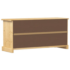 vidaXL Shoe Cabinet "Corona" 99x32x47 cm Solid Wood Pine 5