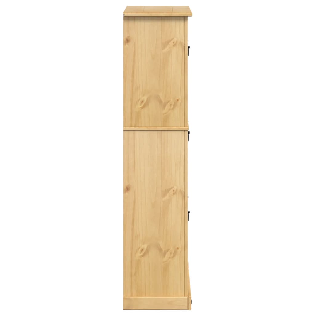 vidaXL Shoe Cabinet "Corona" 99x32x138 cm Solid Wood Pine 6