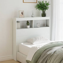 vidaXL Headboard Cabinet with LED 100 x 17 x 102 cm