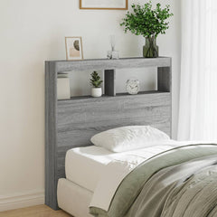 vidaXL Headboard Cabinet with LED 100 x 17 x 102 cm