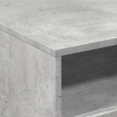 Coffee Table with LED Lights Concrete Grey 50x49x40 cm