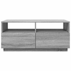 vidaXL Coffee Table with LED Lights Grey Sonoma 90x49x40 cm 5