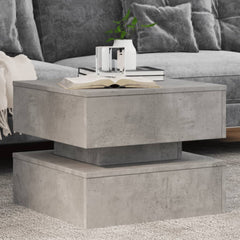 vidaXL Coffee Table with LED Lights Concrete Grey 50x50x40 cm 1