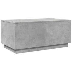 vidaXL Coffee Table with LED Lights Concrete Grey 90x50x40 cm 3
