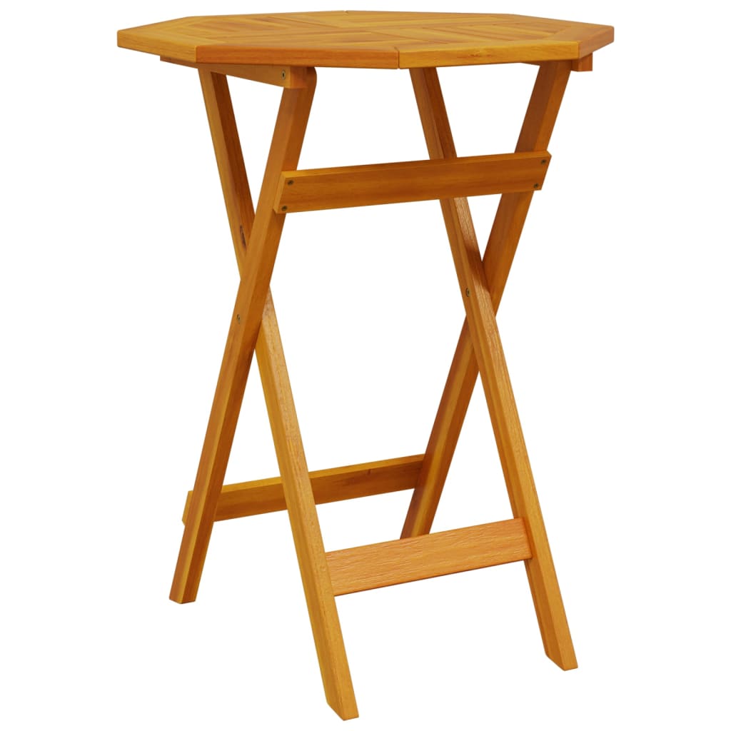 vidaXL Folding Garden Table Ø60x75 cm Solid Wood Acacia 2