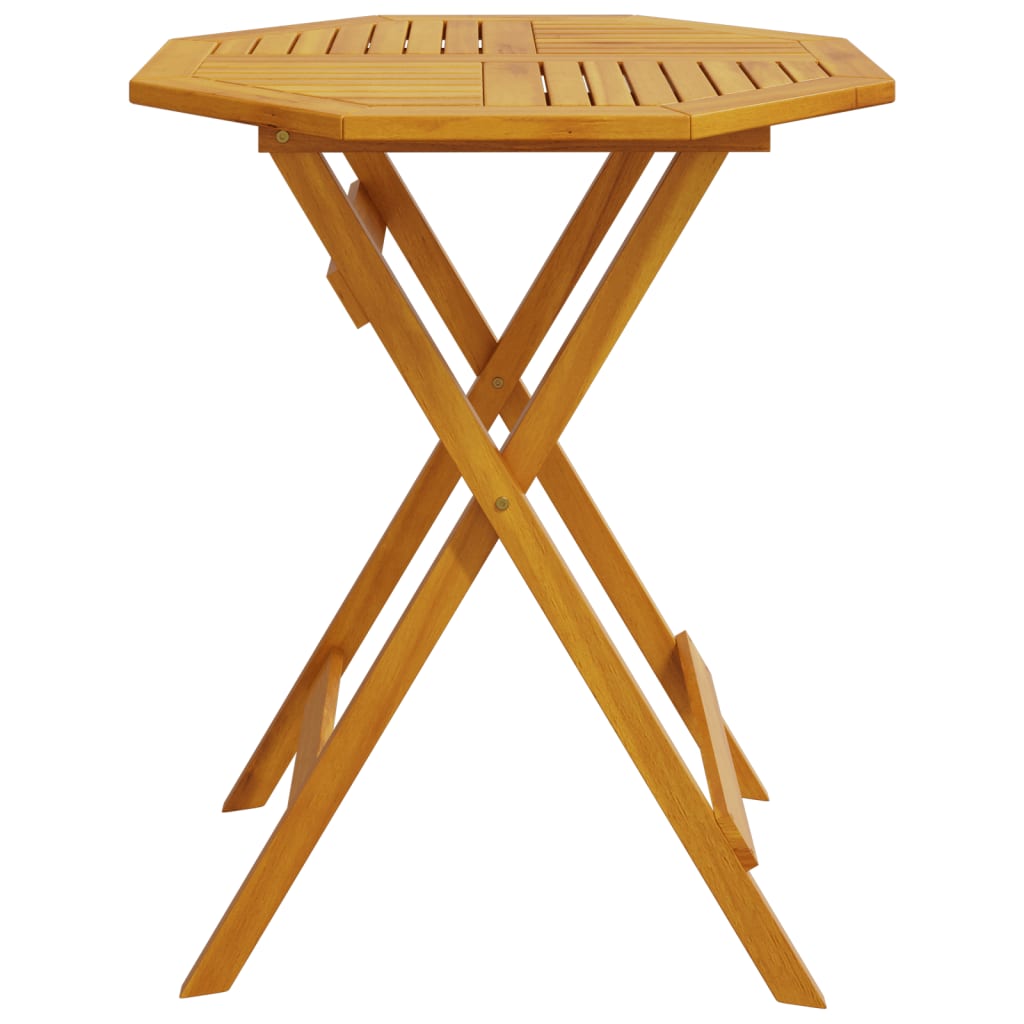 vidaXL Folding Garden Table Ø60x75 cm Solid Wood Acacia 5