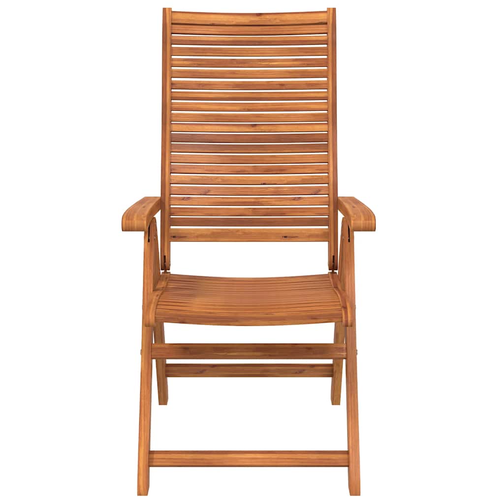 Reclining Folding Chairs 56x72x107 cm Solid Wood Acacia 2
