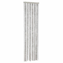 vidaXL Fly Curtain Light Grey and White 56x185 cm Chenille 2