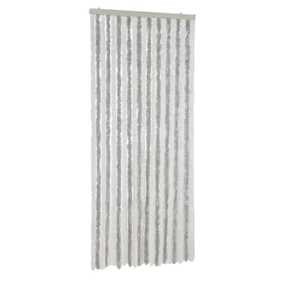 Fly Curtain Light Grey and White 56x185 cm Chenille