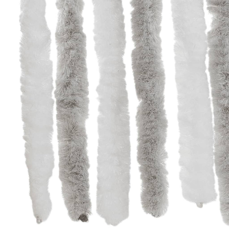 Fly Curtain Light Grey and White 56x185 cm Chenille