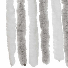 vidaXL Fly Curtain Light Grey and White 56x185 cm Chenille 5