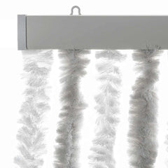 vidaXL Fly Curtain Light Grey and White 56x200 cm Chenille 4