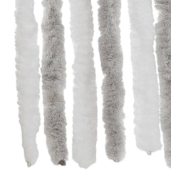 vidaXL Fly Curtain Light Grey and White 90x200 cm Chenille 5