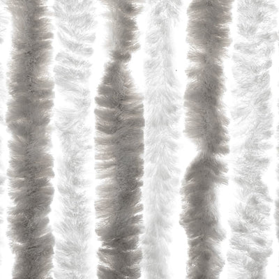 Fly Curtain Light Grey and White 90x220 cm Chenille