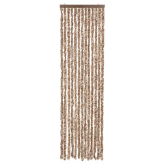 vidaXL Fly Curtain Beige and Dark Brown 56x185 cm Chenille 3
