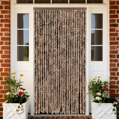 Insect Curtain in Beige and Dark Brown