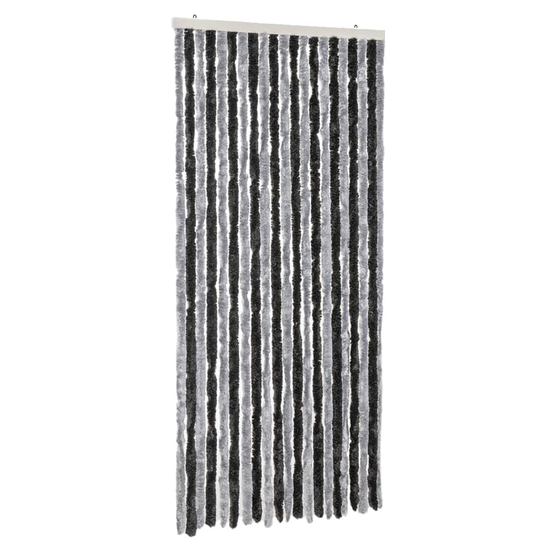 Fly Curtain Grey and Black 56x185 cm Chenille