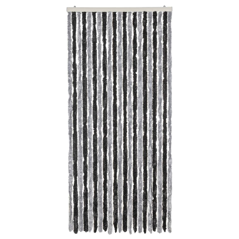 Fly Curtain Grey and Black 56x185 cm Chenille