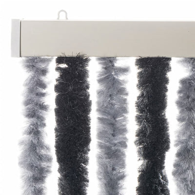 Fly Curtain Grey and Black 56x185 cm Chenille