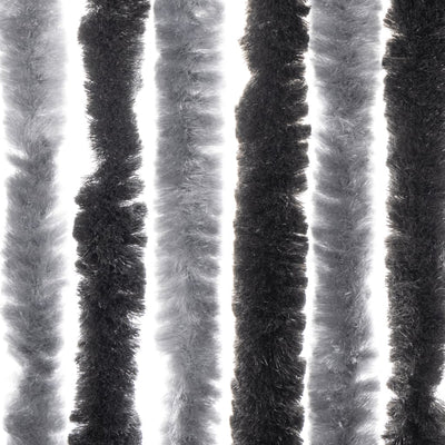 Fly Curtain Grey and Black 90x220 cm Chenille