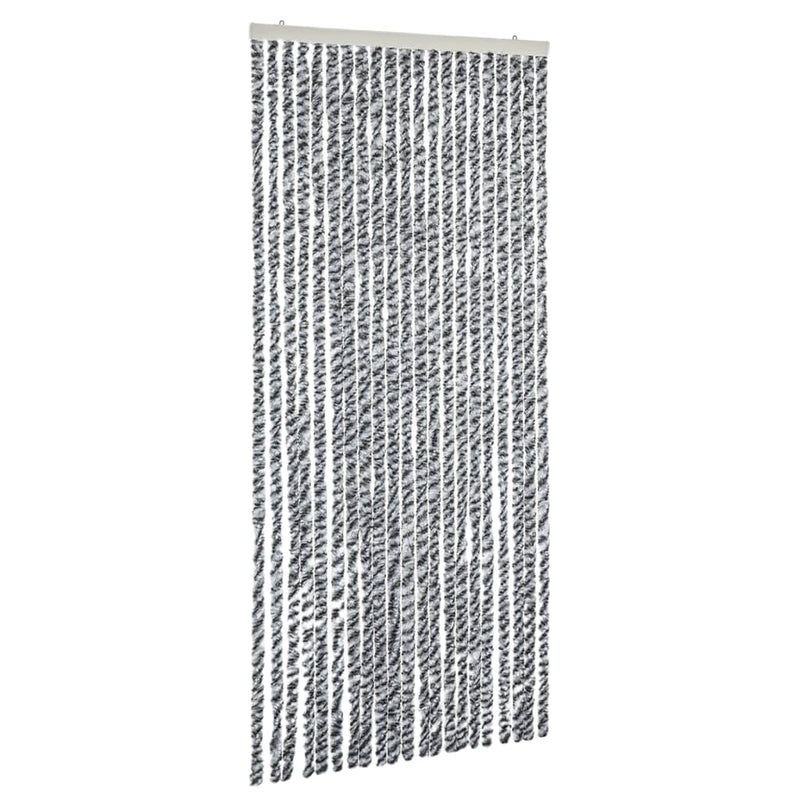 Fly Curtain Grey and Black and White 56x185 cm Chenille