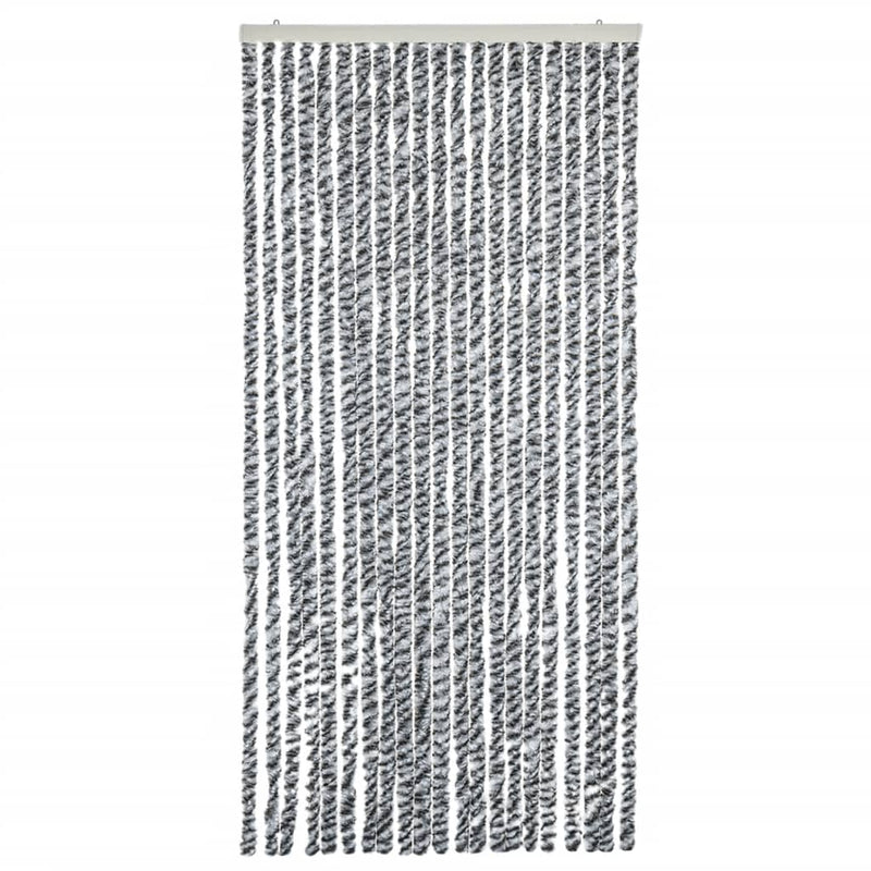 Fly Curtain Grey and Black and White 56x185 cm Chenille