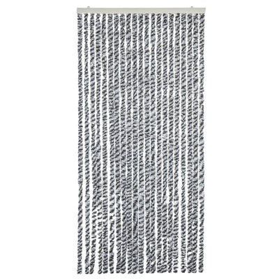 Fly Curtain Grey and Black and White 90x220 cm Chenille