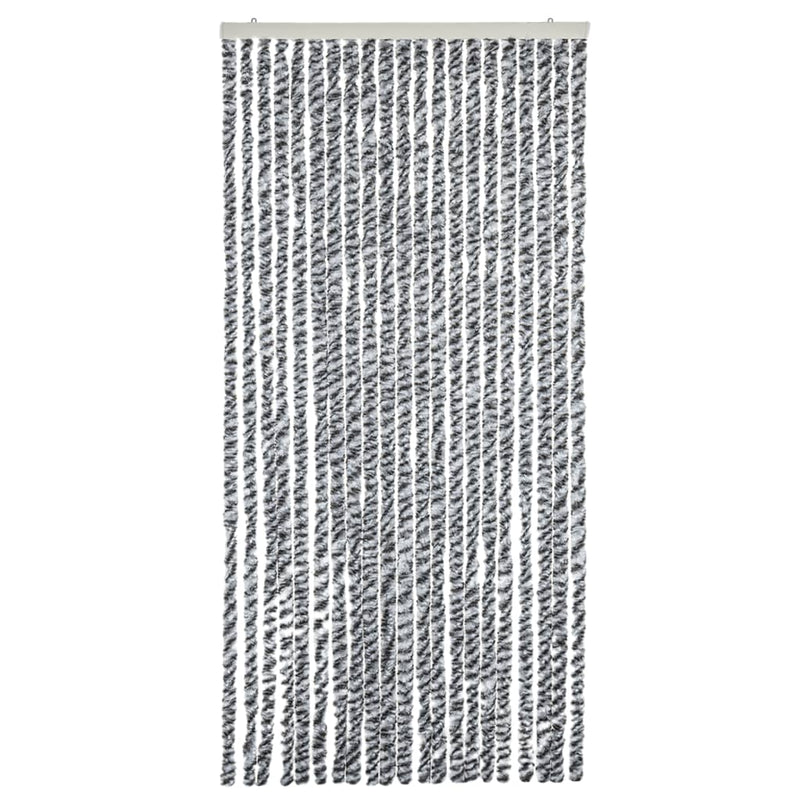 Fly Curtain Grey and Black and White 90x220 cm Chenille