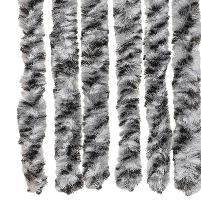 Fly Curtain Grey and Black and White 90x220 cm Chenille