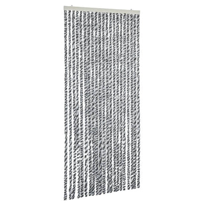 Fly Curtain Grey and Black and White 100x230 cm Chenille