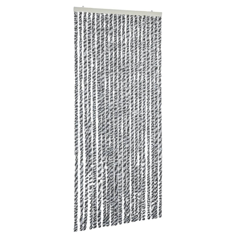 Fly Curtain Grey and Black and White 100x230 cm Chenille