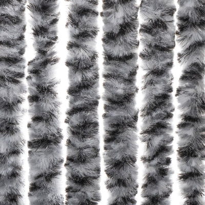 Fly Curtain Grey and Black and White 100x230 cm Chenille