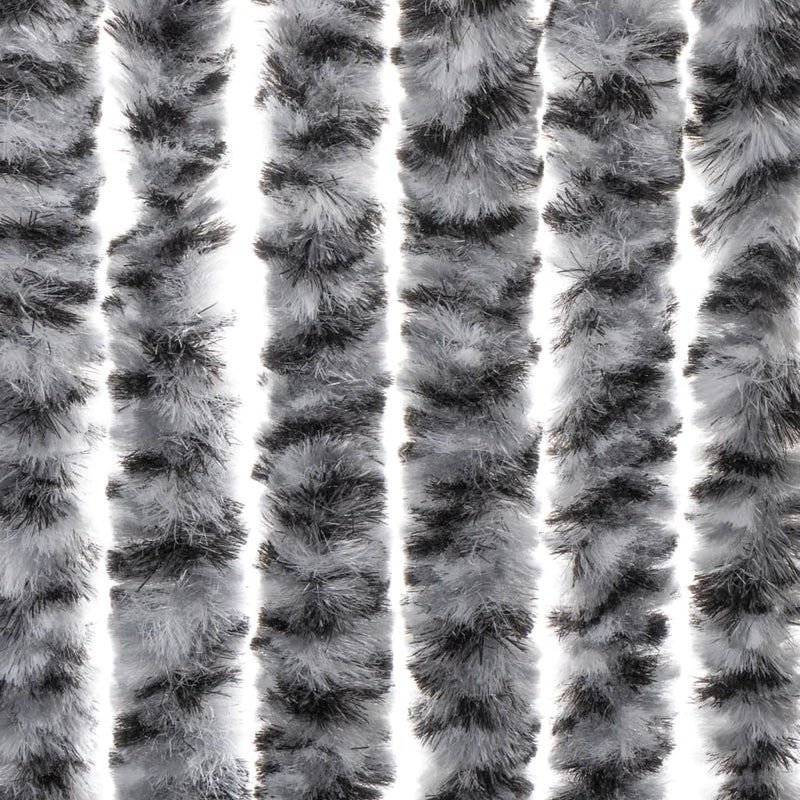 Fly Curtain Grey and Black and White 100x230 cm Chenille