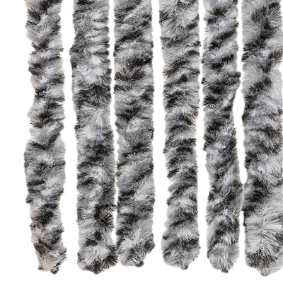 Fly Curtain Grey and Black and White 100x230 cm Chenille