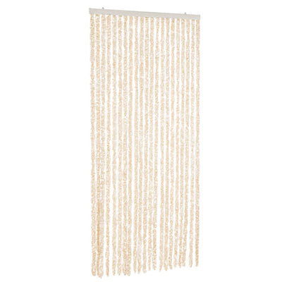 Fly Curtain Beige and White 90x200 cm Chenille